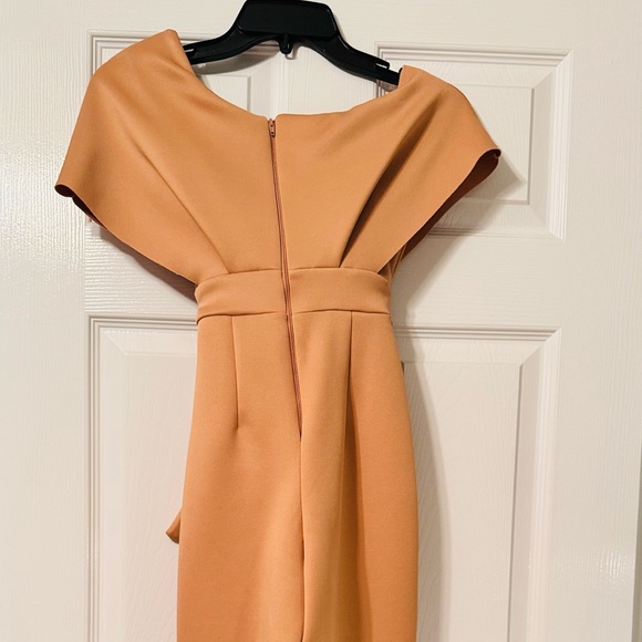 ASOS Petite Fallen Shoulder Jumpsuit in Blush - Picture 6 of 8